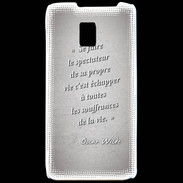 Coque LG P990 Spectateur Gris Citation Oscar Wilde
