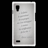 Coque LG Optimus L9 Spectateur Gris Citation Oscar Wilde