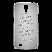 Coque Samsung Galaxy Mega Spectateur Gris Citation Oscar Wilde