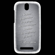 Coque HTC One SV Spectateur Noir Citation Oscar Wilde