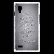Coque LG Optimus L9 Spectateur Noir Citation Oscar Wilde