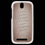 Coque HTC One SV Spectateur Rouge Citation Oscar Wilde