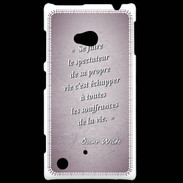 Coque Nokia Lumia 720 Spectateur Rose Citation Oscar Wilde