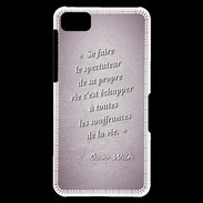 Coque Blackberry Z10 Spectateur Rose Citation Oscar Wilde
