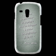 Coque Samsung Galaxy S3 Mini Spectateur Vert Citation Oscar Wilde