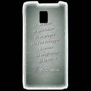 Coque LG P990 Spectateur Vert Citation Oscar Wilde