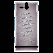 Coque Sony Xperia U Spectateur Violet Citation Oscar Wilde