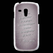 Coque Samsung Galaxy S3 Mini Spectateur Violet Citation Oscar Wilde