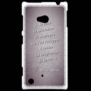 Coque Nokia Lumia 720 Spectateur Violet Citation Oscar Wilde