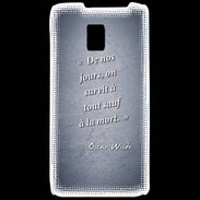 Coque LG P990 Survie mort Bleu Citation Oscar Wilde