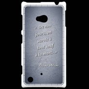 Coque Nokia Lumia 720 Survie mort Bleu Citation Oscar Wilde