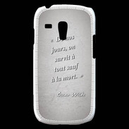 Coque Samsung Galaxy S3 Mini Survie mort Gris Citation Oscar Wilde