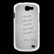 Coque Samsung Galaxy Express Survie mort Gris Citation Oscar Wilde