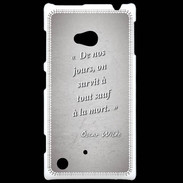 Coque Nokia Lumia 720 Survie mort Gris Citation Oscar Wilde