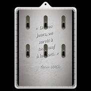 Porte clés Survie mort Gris Citation Oscar Wilde