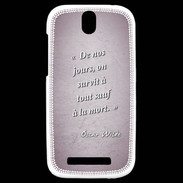 Coque HTC One SV Survie mort Rose Citation Oscar Wilde