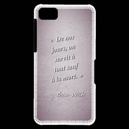 Coque Blackberry Z10 Survie mort Rose Citation Oscar Wilde