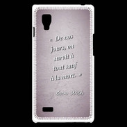 Coque LG Optimus L9 Survie mort Rose Citation Oscar Wilde
