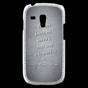 Coque Samsung Galaxy S3 Mini Survie mort Noir Citation Oscar Wilde