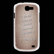 Coque Samsung Galaxy Express Survie mort Rouge Citation Oscar Wilde