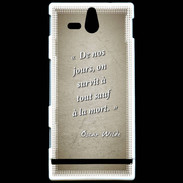 Coque Sony Xperia U Survie mort Sepia Citation Oscar Wilde