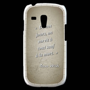 Coque Samsung Galaxy S3 Mini Survie mort Sepia Citation Oscar Wilde