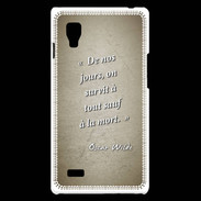 Coque LG Optimus L9 Survie mort Sepia Citation Oscar Wilde