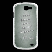 Coque Samsung Galaxy Express Survie mort Vert Citation Oscar Wilde