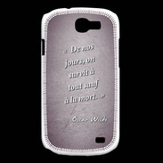 Coque Samsung Galaxy Express Survie mort Violet Citation Oscar Wilde
