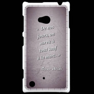 Coque Nokia Lumia 720 Survie mort Violet Citation Oscar Wilde