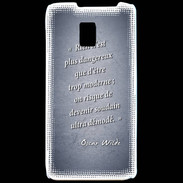 Coque LG P990 Trop moderne Bleu Citation Oscar Wilde