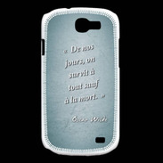 Coque Samsung Galaxy Express Survie mort Turquoise Citation Oscar Wilde