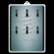 Porte clés Survie mort Turquoise Citation Oscar Wilde