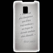 Coque LG P990 Trop moderne Gris Citation Oscar Wilde