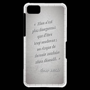 Coque Blackberry Z10 Trop moderne Gris Citation Oscar Wilde