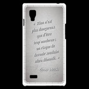 Coque LG Optimus L9 Trop moderne Gris Citation Oscar Wilde