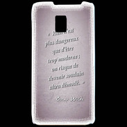 Coque LG P990 Trop moderne Rose Citation Oscar Wilde