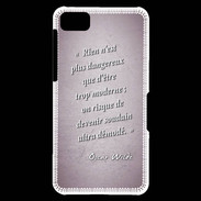Coque Blackberry Z10 Trop moderne Rose Citation Oscar Wilde