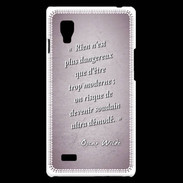 Coque LG Optimus L9 Trop moderne Rose Citation Oscar Wilde