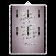 Porte clés Trop moderne Rose Citation Oscar Wilde