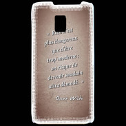 Coque LG P990 Trop moderne Rouge Citation Oscar Wilde