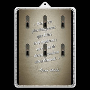 Porte clés Trop moderne Sepia Citation Oscar Wilde