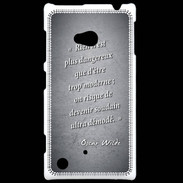 Coque Nokia Lumia 720 Trop moderne Noir Citation Oscar Wilde