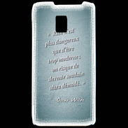 Coque LG P990 Trop moderne Turquoise Citation Oscar Wilde