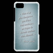 Coque Blackberry Z10 Trop moderne Turquoise Citation Oscar Wilde