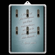 Porte clés Trop moderne Turquoise Citation Oscar Wilde