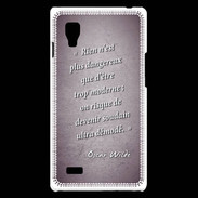 Coque LG Optimus L9 Trop moderne Violet Citation Oscar Wilde