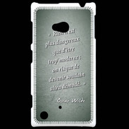 Coque Nokia Lumia 720 Trop moderne Vert Citation Oscar Wilde