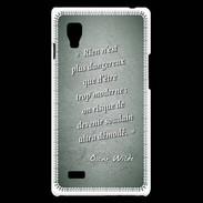 Coque LG Optimus L9 Trop moderne Vert Citation Oscar Wilde