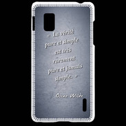 Coque LG Optimus G Vérité pure Bleu Citation Oscar Wilde